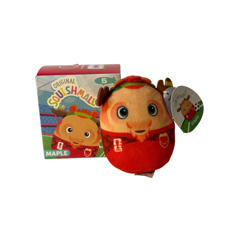 McDonalds Happy Meal toy Squishmallows #5 Maple FIFA Soccer Plush with Box